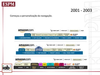 2001	
  -­‐	
  2003	
  	
  
Começou	
  a	
  personalização	
  da	
  navegação.	
  
 