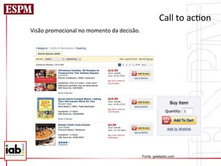 Call	
  to	
  ac=on	
  
	
  Visão	
  promocional	
  no	
  momento	
  da	
  decisão.	
  




                                                                  Fonte: getelastic.com
 