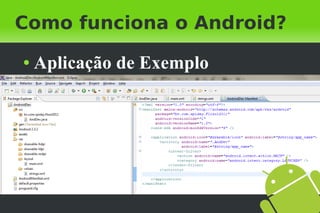 Como funciona o Android?
●   Aplicação de Exemplo
 