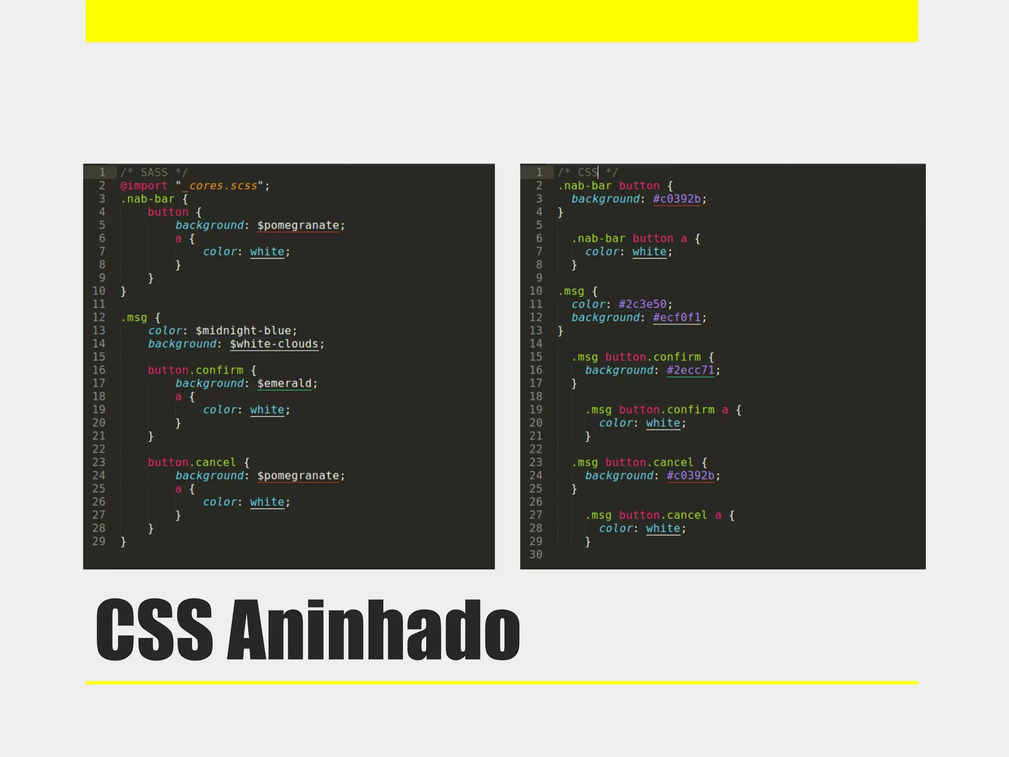 CSS Aninhado
 