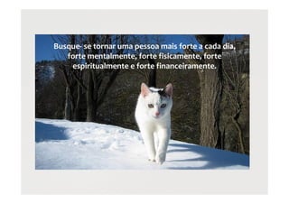 Busque- se tornar uma pessoa mais forte a cada dia,
forte mentalmente, forte fisicamente, forte
espiritualmente e forte financeiramente.
 