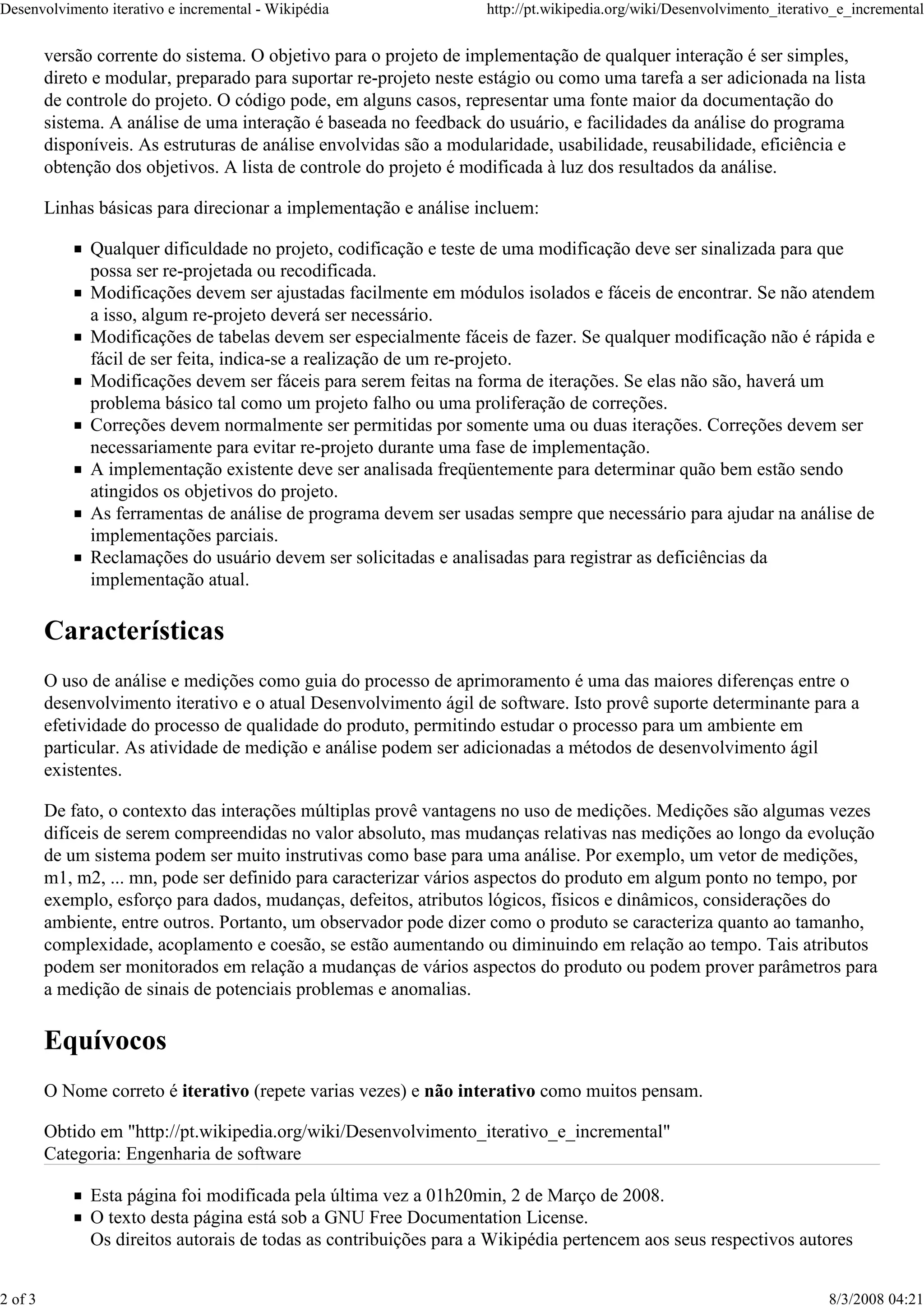 Desenvolvimento Iterativo e Incremental