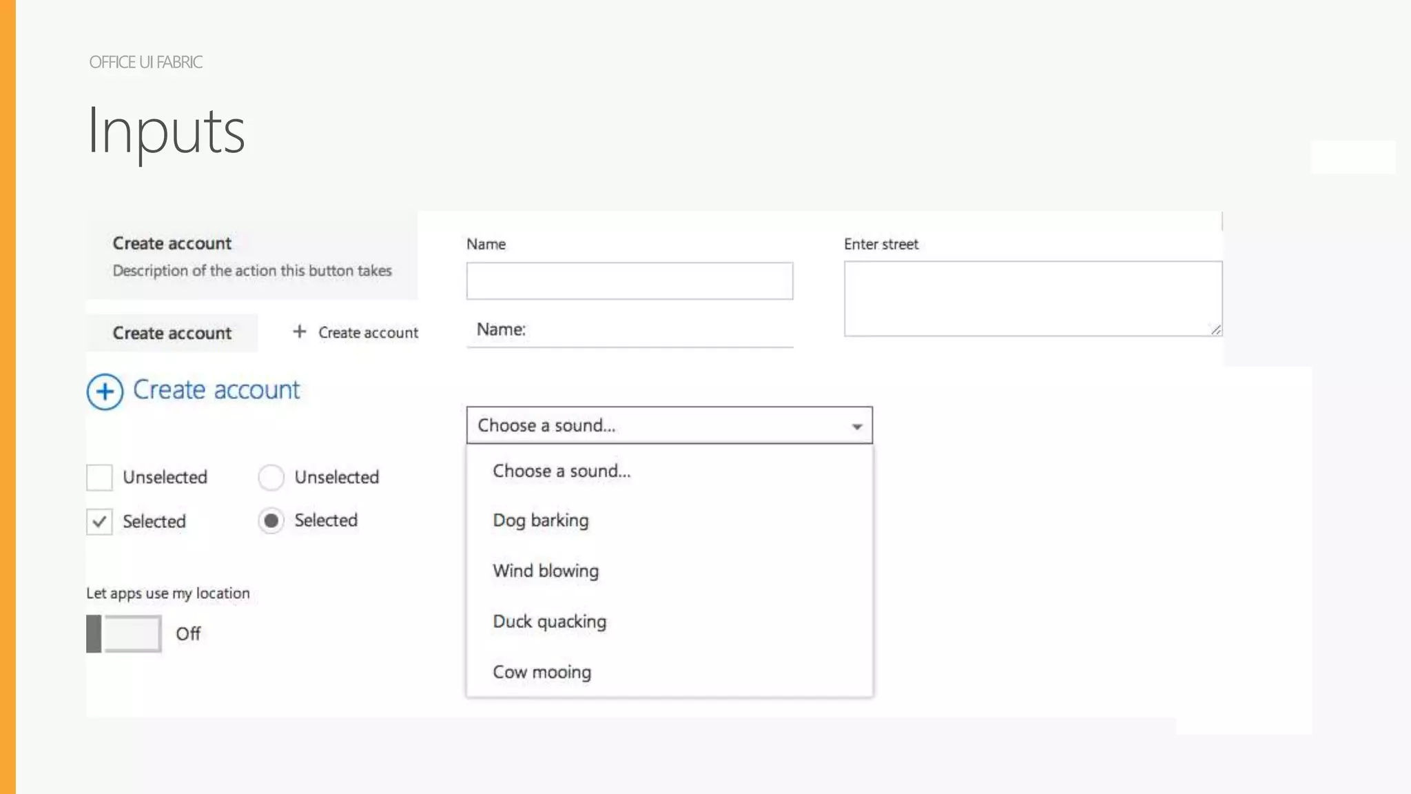 OFFICEUIFABRIC
Inputs
 