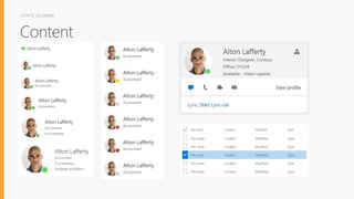 CONTENTOFFICE UI FABRIC
Content
 