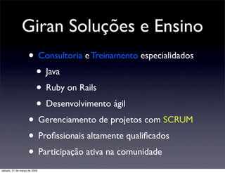 Desenvolvimento Ágil com SCRUM
