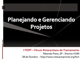 Planejamento e Gerenciamento de projetos 