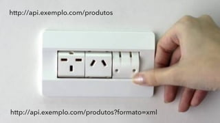 http://api.exemplo.com/produtos?formato=xml
http://api.exemplo.com/produtos
 