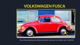 VOLKSWAGEN FUSCA
Fonte: https://pixabay.com/pt/photos/beatles-vancouver-rua-mulher-carro-1136533/
 