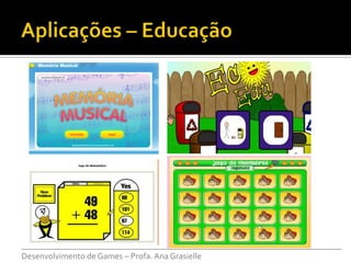 ___________________________________________________________________________
Desenvolvimento de Games – Profa. Ana Grasielle
 