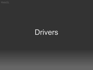 WebGL




        Drivers
 