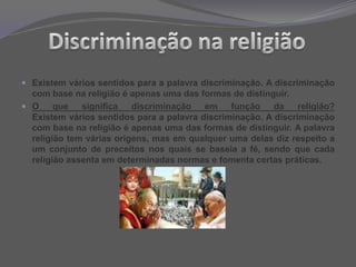 Discriminação no TrabalhoÉ contra a lei uma entidade patronal discriminá-lo(a) em função da sua raça quando escolhe alguém para um trabalho e quando decide que funcionários serão: promovidos; receberão benefícios no trabalho, tal como formação profissional; disciplinados; despedidos; ou demitidos. Candidatar-se a um trabalho É contra a lei uma entidade patronal discriminar alguém nos seguintes casos: quando decide a quem deve oferecer o trabalho. Isto inclui a descrição das funções, a “especificação pessoal” (a descrição das capacidades, experiência e qualificações que são necessárias para executar o trabalho), o formulário de candidatura, o processo de pré-selecção, a entrevista e a selecção final. nos termos do contrato de trabalho, tal como o pagamento, as férias ou as condições de trabalho. não considerando a sua candidatura deliberadamente. 