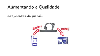 Aumentando a Qualidade
do que entra e do que saí....
 