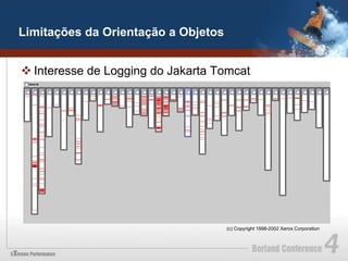Limitações da Orientação a Objetos


v Interesse de Logging do Jakarta Tomcat




                                     (c) Copyright 1998-2002 Xerox Corporation
 