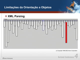 Limitações da Orientação a Objetos


v XML Parsing




                                     (c) Copyright 1998-2002 Xerox Corporation
 