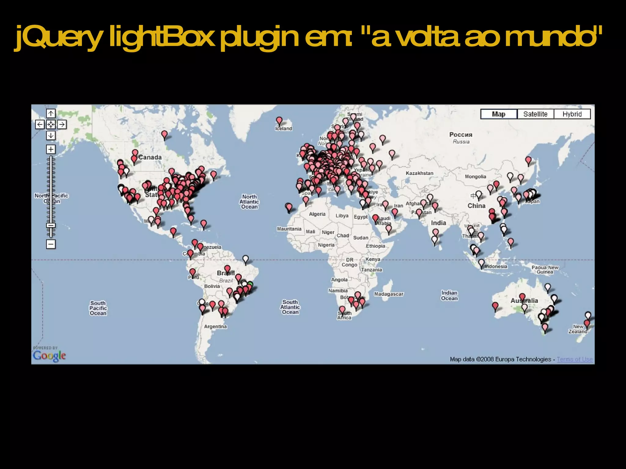 jQuery lightBox plugin em: "a volta ao mundo" 