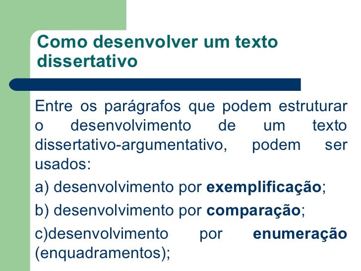 Como desenvolver um texto dissertativo