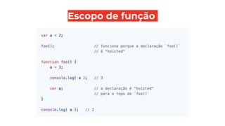Escopo de função
 
