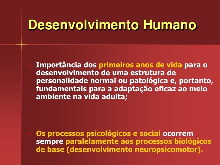 O Desenvolvimento Humano Segue Um Continuo Nao Sendo Linear