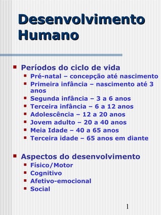 Desenvolvimento humano | PPT