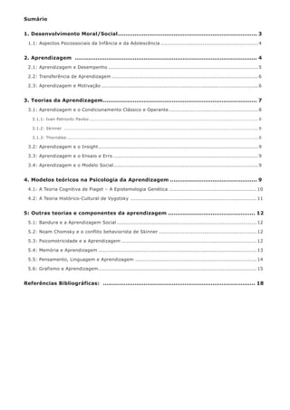 Desenvolvimento humano e aprendizagem ii | PDF