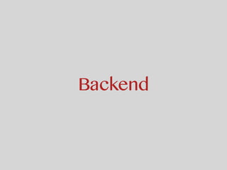 Backend 
 