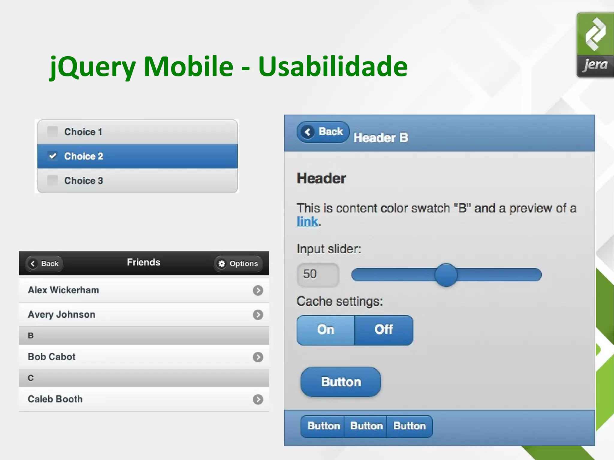 jQuery Mobile - Usabilidade
 