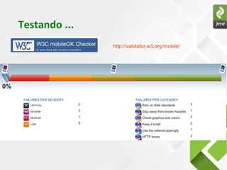 Testando ...
               http://validator.w3.org/mobile/
 