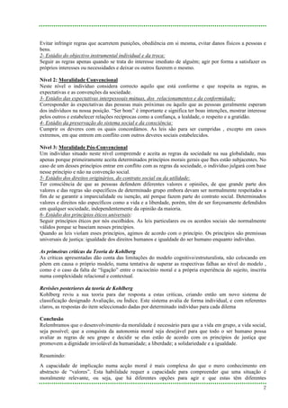 Desenvolvimento Moral