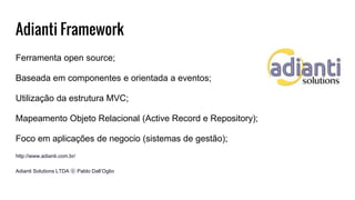Desenvolvimento orientado a objetos com adianti framework | PPTX