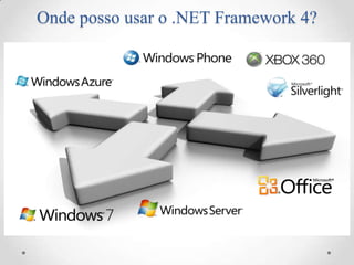Onde posso usar o .NET Framework 4?
 