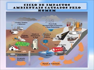 CICLO DE IMPACTOS
AMBIENTAIS CAUSADOS PELO
HOMEM
 