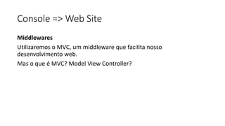 Desenvolvimento web com .NET Core - Meetup São Carlos