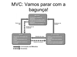 MVC: Vamos parar com a
      bagunça!
 