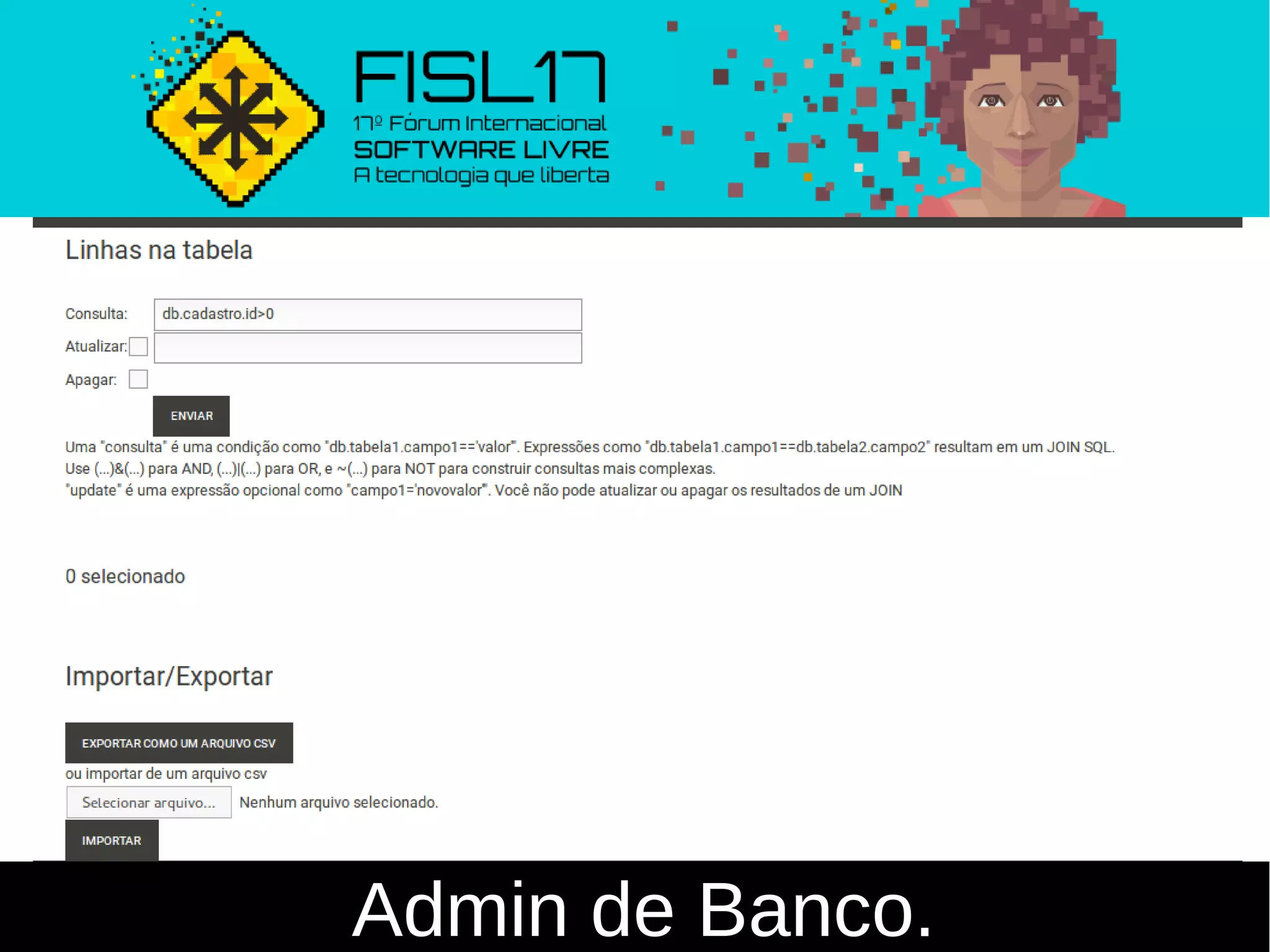 Admin de Banco.
 