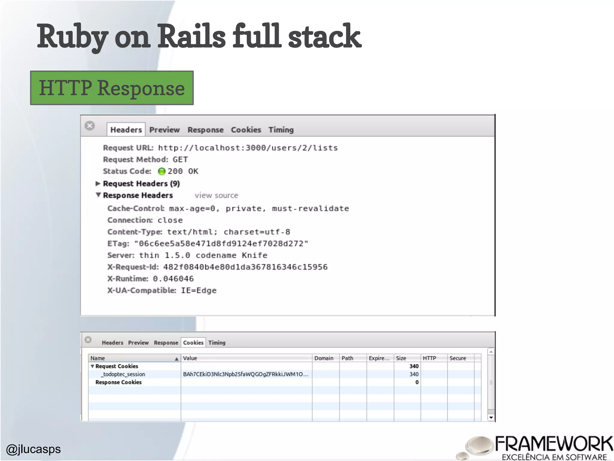 Ruby on Rails full stack @jlucasps HTTP Response 