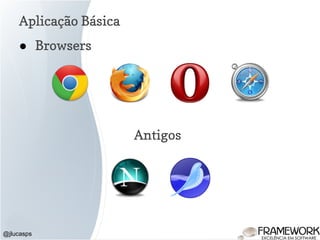 Aplicação Básica
@jlucasps
● Browsers
Antigos
 