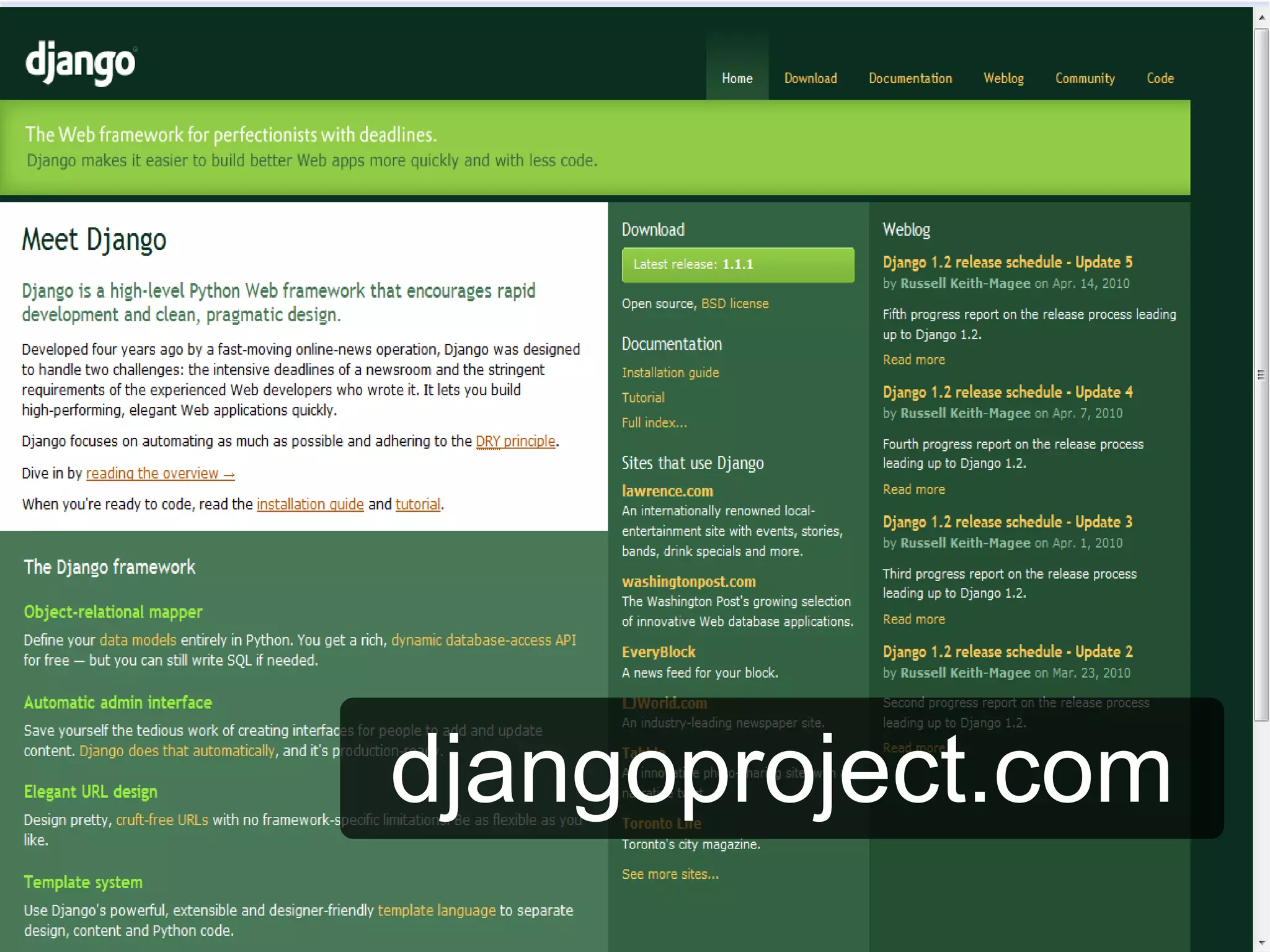 djangoproject.com
 