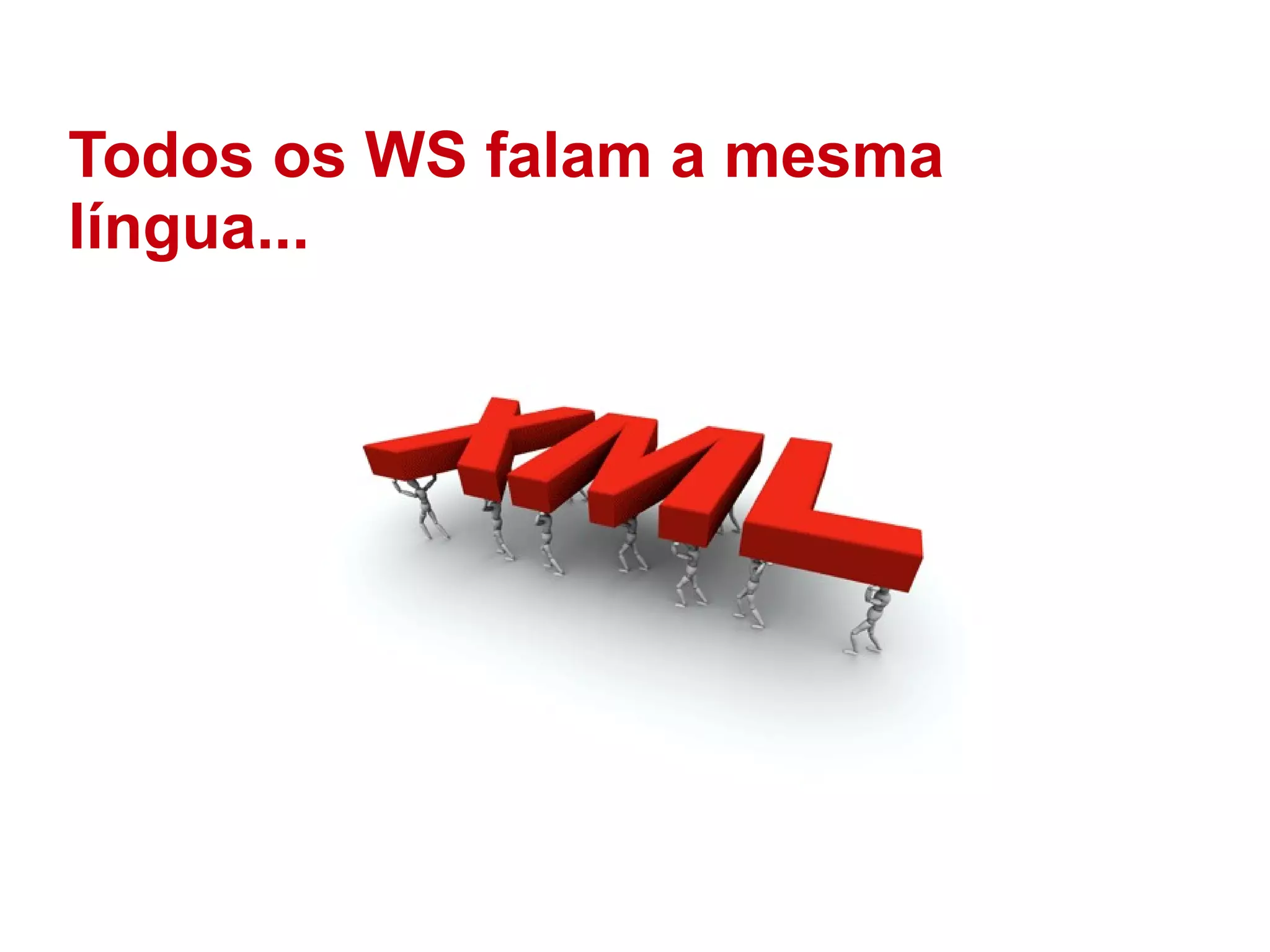 Todos os WS falam a mesma
língua...
 