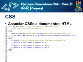 CSS Associar CSSs a documentos HTML 