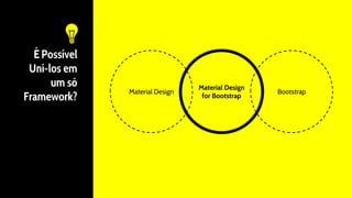 É Possível
Uní-los em
um só
Framework?
Material Design
for Bootstrap
Material Design Bootstrap
 