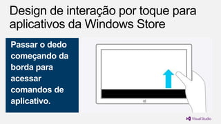 Passar o dedo
começando da
borda para
acessar
comandos de
aplicativo.

 