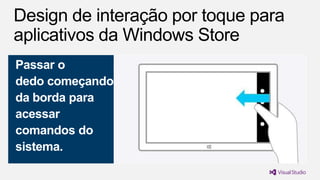 Passar o
dedo começando
da borda para
acessar
comandos do
sistema.

 