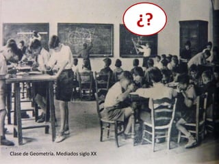 Clase de Geometría. Mediados siglo XX
¿?
 