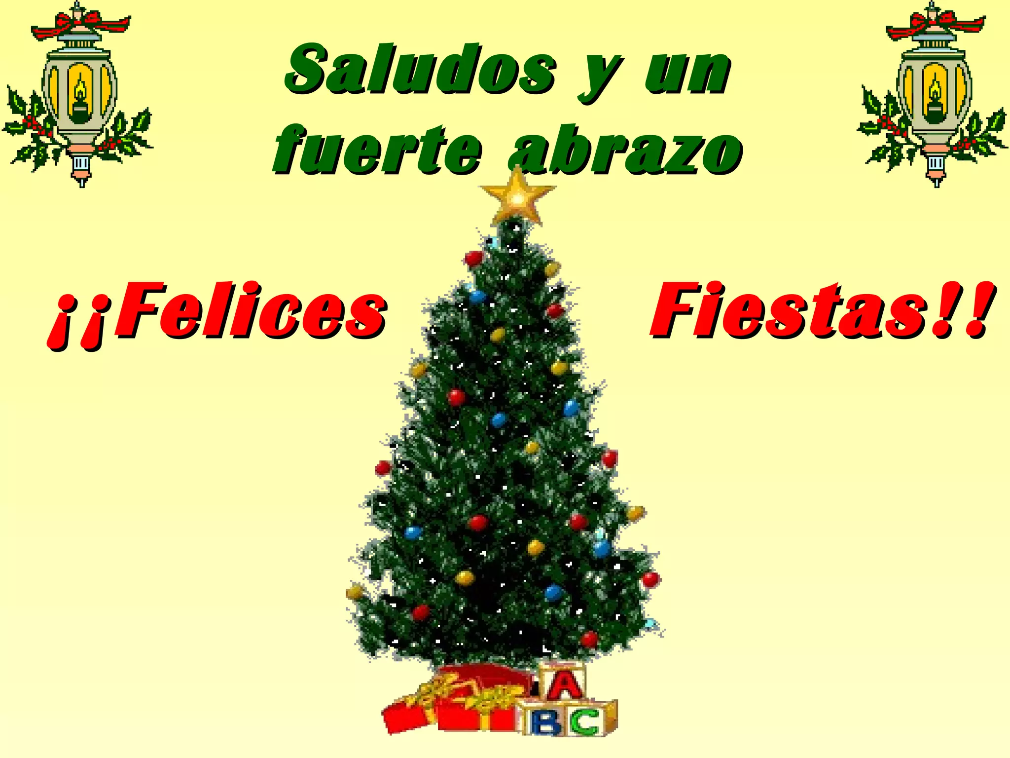 Saludos y un fuerte abrazo ¡¡Felices Fiestas!!