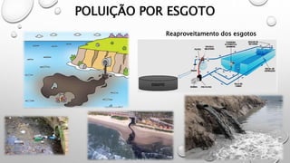 POLUIÇÃO POR ESGOTO
Reaproveitamento dos esgotos
 
