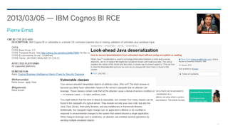 52
2013/03/05 — IBM Cognos BI RCE
Pierre Ernst
 
