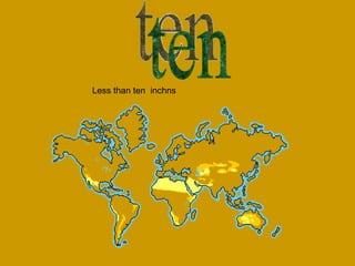 ten Less than ten  inchns  