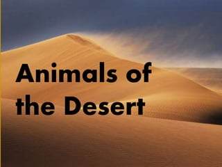 Animals of
the Desert
 