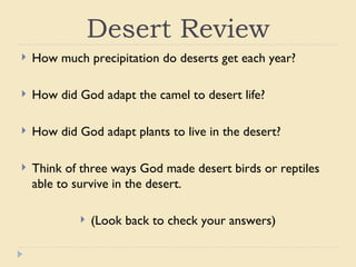 Desert animals from the bible