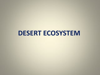 DESERT ECOSYSTEM
 